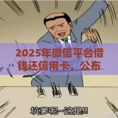 2025年微信平台借钱还信用卡，公布5个最新不用征信的网贷平台