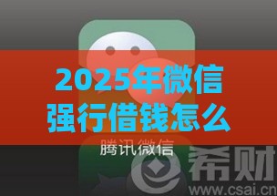 2025年微信强行借钱怎么办理的，整合5个最新能贷款的平台