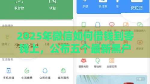 2025年微信如何借钱到零钱上，公布五个最新黑户借贷平台有哪几家