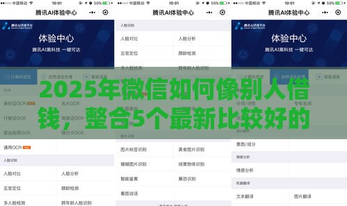 2025年微信如何像别人借钱，整合5个最新比较好的网贷平台