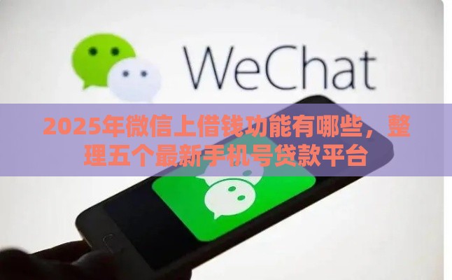 2025年微信上借钱功能有哪些，整理五个最新手机号贷款平台