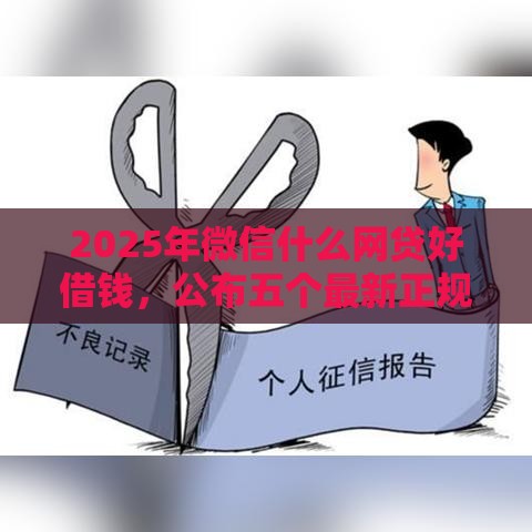 2025年微信什么网贷好借钱，公布五个最新正规贷款平台