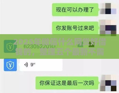 2025年微信什么网贷好借钱的，整理五个最新不需要审核的贷款平台