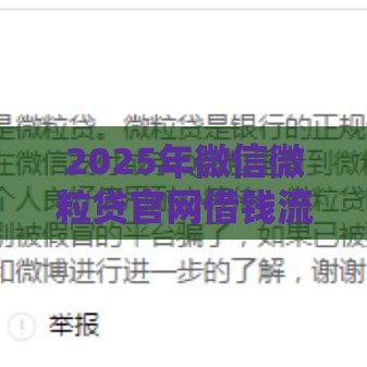2025年微信微粒贷官网借钱流程，看看这5个最新不看征信和负债的贷款平台