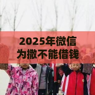 2025年微信为撒不能借钱，推荐5个最新私借口子