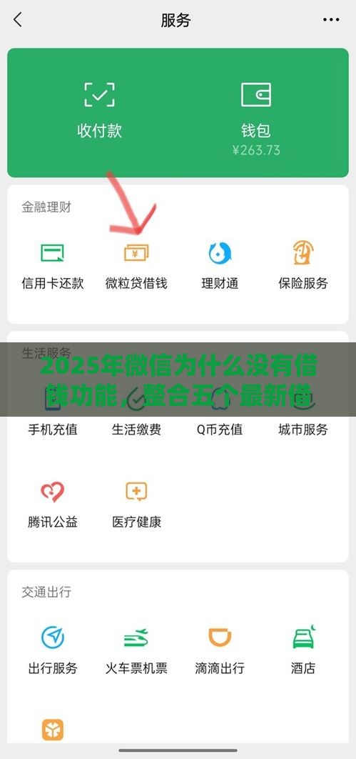 2025年微信为什么没有借钱功能，整合五个最新借款平台贷款好通过