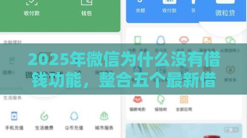 2025年微信为什么没有借钱功能，整合五个最新借款平台贷款好通过