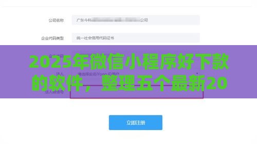2025年微信小程序好下款的软件，整理五个最新2025容易放款的口子