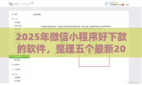 2025年微信小程序好下款的软件，整理五个最新2025容易放款的口子