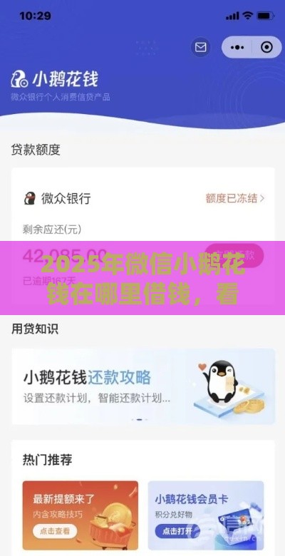 2025年微信小鹅花钱在哪里借钱，看看这5个最新征信查询多被封空有下款的小额短期网贷口子