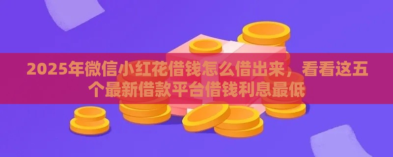 2025年微信小红花借钱怎么借出来，看看这五个最新借款平台借钱利息最低