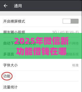 2025年微信新功能借钱在哪里看，整理5个最新容易下款的借钱平台