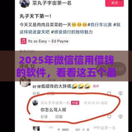 2025年微信信用借钱的软件，看看这五个最新如何投诉贷款平台
