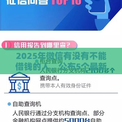 2025年微信有没有不能借钱的人，公布5个最新借钱平台不看征信容易通过