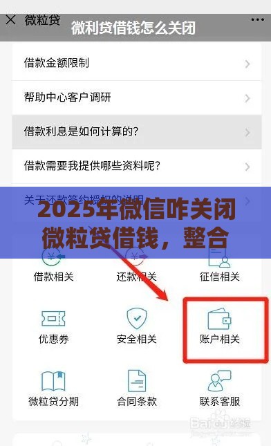 2025年微信咋关闭微粒贷借钱，整合五个最新有车在平台好贷款