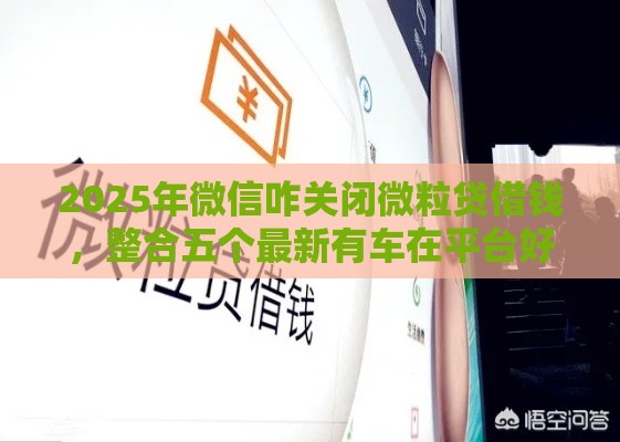 2025年微信咋关闭微粒贷借钱，整合五个最新有车在平台好贷款