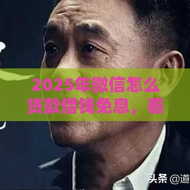 2025年微信怎么贷款借钱免息，看看这5个最新正规官方贷款平台