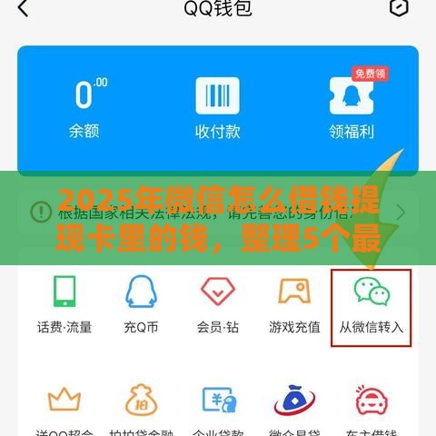 2025年微信怎么借钱提现卡里的钱，整理5个最新网上借钱安全可靠的平台