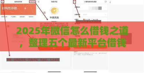 2025年微信怎么借钱之道，整理五个最新平台借钱利息低