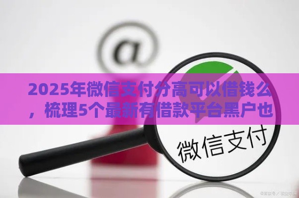 2025年微信支付分高可以借钱么，梳理5个最新有借款平台黑户也能借
