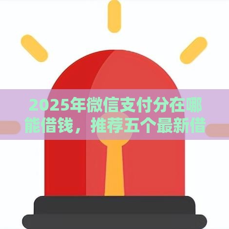 2025年微信支付分在哪能借钱，推荐五个最新借款平台不看征信线上放款快