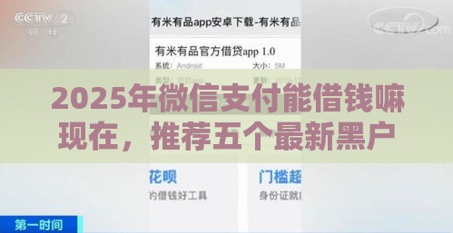 2025年微信支付能借钱嘛现在，推荐五个最新黑户当前逾期能下款的口子