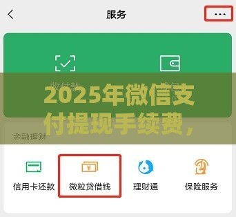 2025年微信支付提现手续费，梳理5个最新借款平台借钱容易