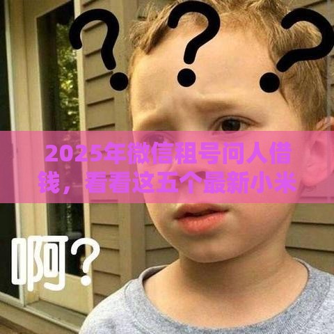 2025年微信租号问人借钱，看看这五个最新小米贷款平台