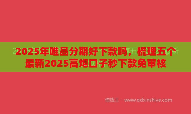 2025年唯品分期好下款吗，梳理五个最新2025高炮口子秒下款免审核