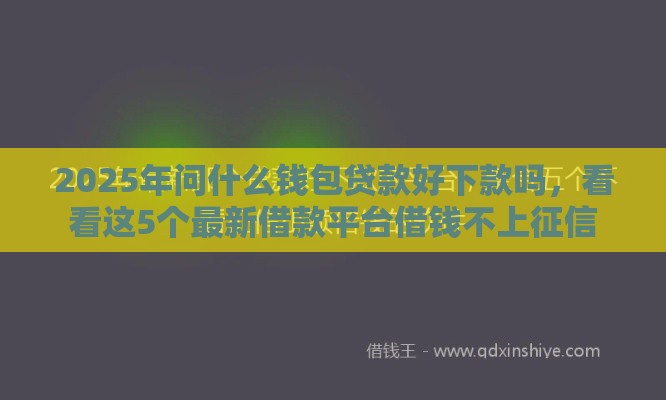 2025年问什么钱包贷款好下款吗，看看这5个最新借款平台借钱不上征信