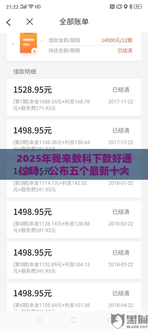 2025年我来数科下款好通过吗，公布五个最新十大良心贷款平台利息低
