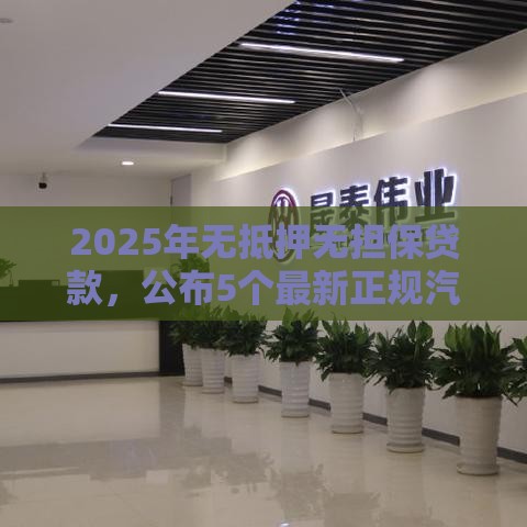 2025年无抵押无担保贷款，公布5个最新正规汽车抵押贷款平台