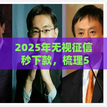 2025年无视征信 秒下款,梳理5个最新网贷平台好 2025年无视征信 秒下款,梳理5个最新网贷平台好