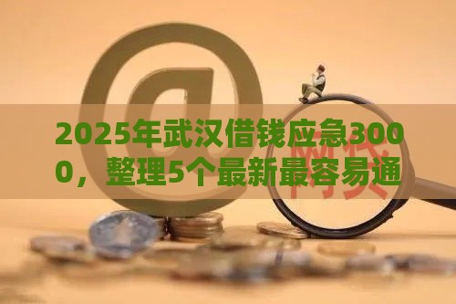 2025年武汉借钱应急3000，整理5个最新最容易通过的网贷平台