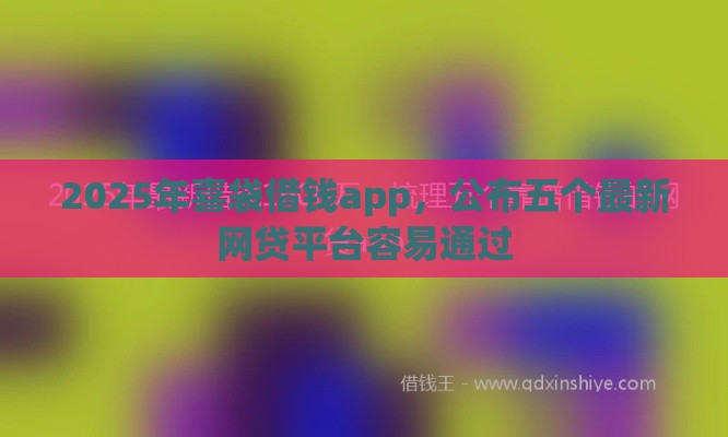 2025年喜袋借钱app，公布五个最新网贷平台容易通过