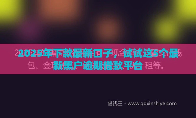 2025年下款最新口子，试试这5个最新黑户逾期借款平台