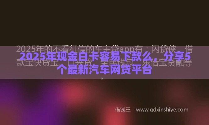 2025年现金白卡容易下款么，分享5个最新汽车网贷平台
