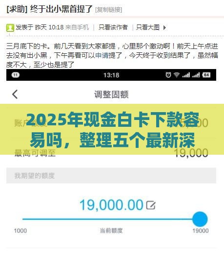 2025年现金白卡下款容易吗，整理五个最新深夜秒下款的高炮口子