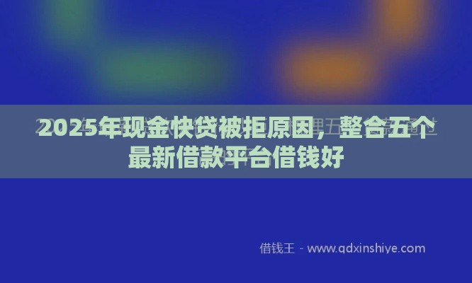 2025年现金快贷被拒原因，整合五个最新借款平台借钱好