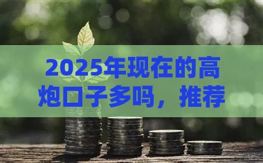 2025年现在的高炮口子多吗，推荐5个最新支付宝可以借钱的平台