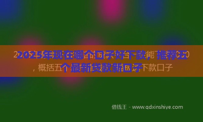 2025年现在哪个口子好下款，推荐五个最新贷款新口子