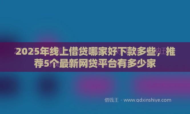 2025年线上借贷哪家好下款多些，推荐5个最新网贷平台有多少家