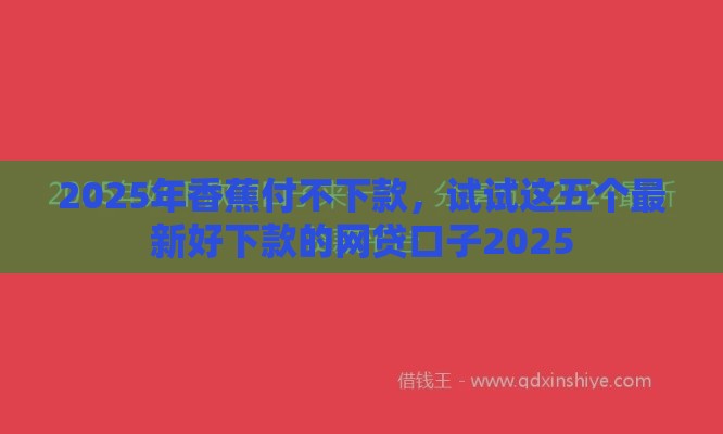2025年香蕉付不下款，试试这五个最新好下款的网贷口子2025