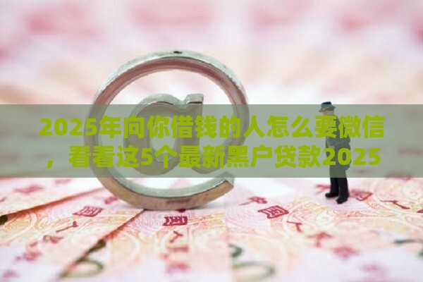 2025年向你借钱的人怎么要微信，看看这5个最新黑户贷款2025新口子