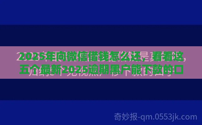 2025年向微信借钱怎么还，看看这五个最新2025逾期黑户能下款的口子