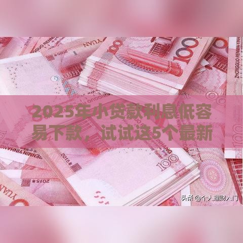 2025年小贷款利息低容易下款，试试这5个最新最好的贷款平台