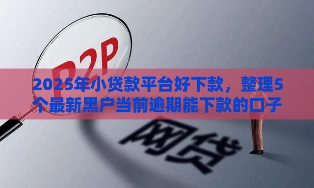 2025年小贷款平台好下款,整理5个最新黑户当前逾期能下款的口子 2025年小贷款平台好下款,整理5个最新黑户当前逾期能下款的口子