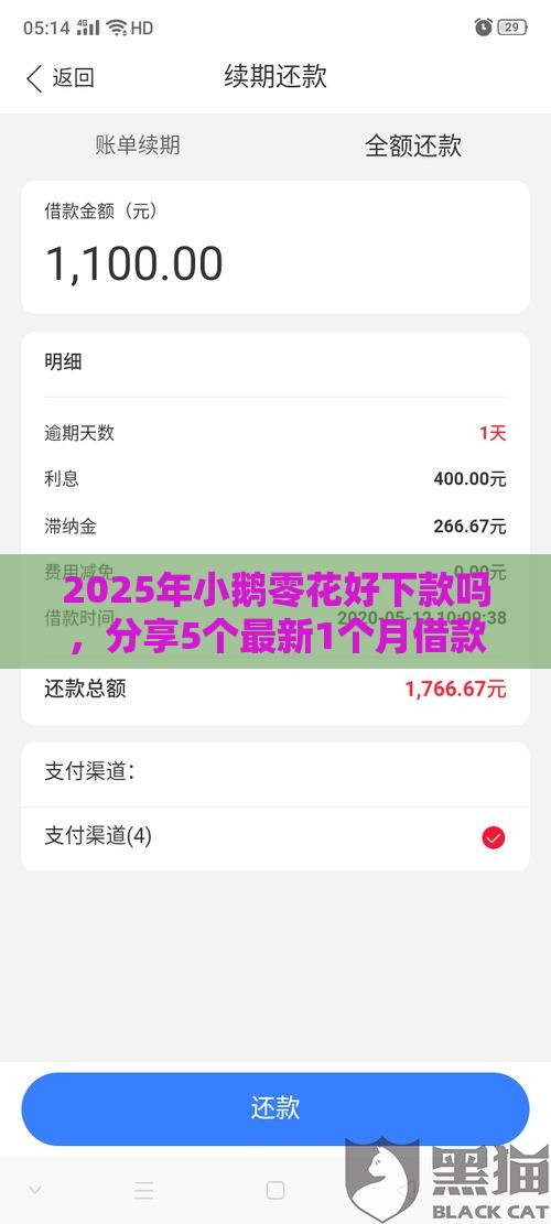 2025年小鹅零花好下款吗，分享5个最新1个月借款平台不看征信