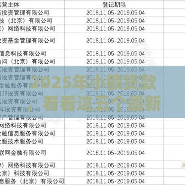 2025年小额贷款，看看这五个最新口碑好的网贷平台