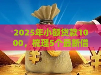 2025年小额贷款1000，梳理5个最新借款平台黑户也能借款